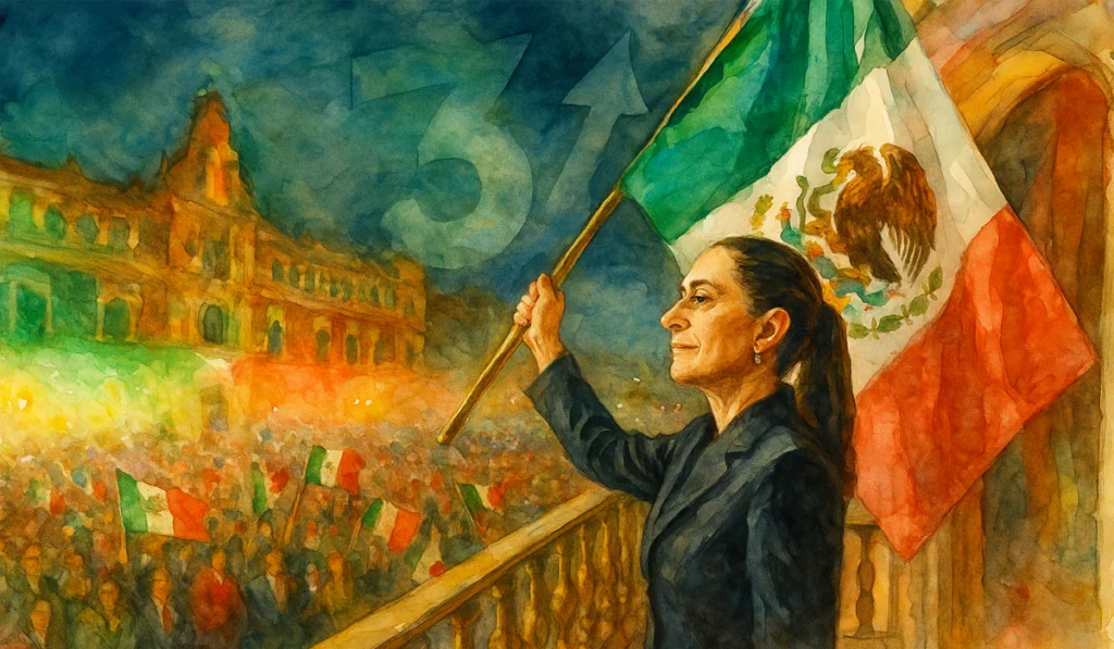 Sheinbaum 73% aprobación