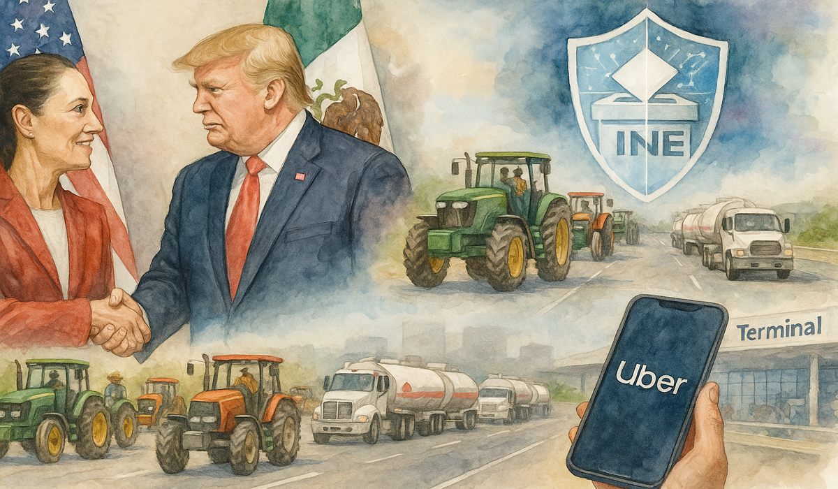 México bajo presión: pacto con Trump, bloqueos y Uber gana en aeropuertos
