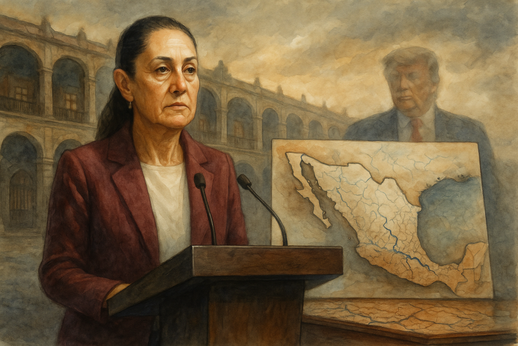 Entrega de agua a Estados Unidos