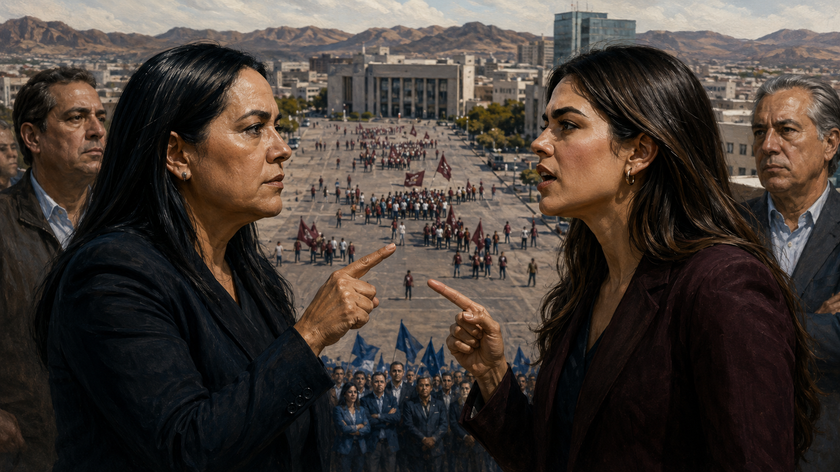 Morena tropieza en Chihuahua: Ariadna Montiel y Andrea Chávez se culpan por marcha fallida