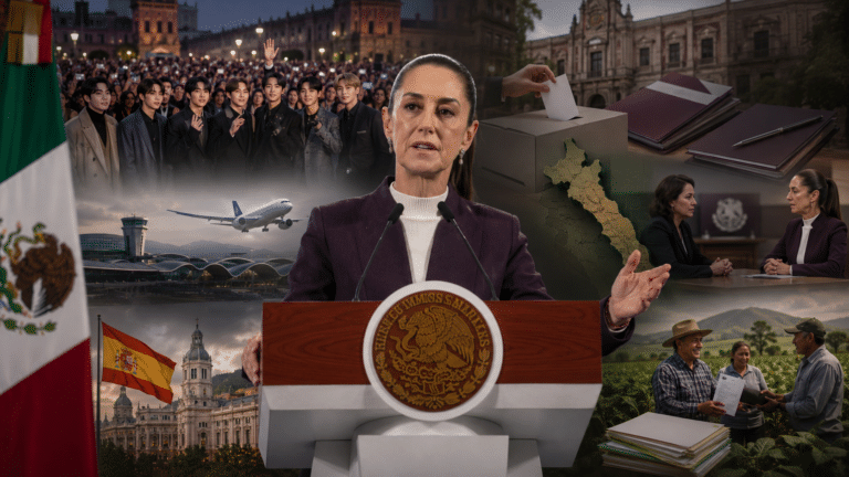 Sheinbaum BTS Palacio Nacional