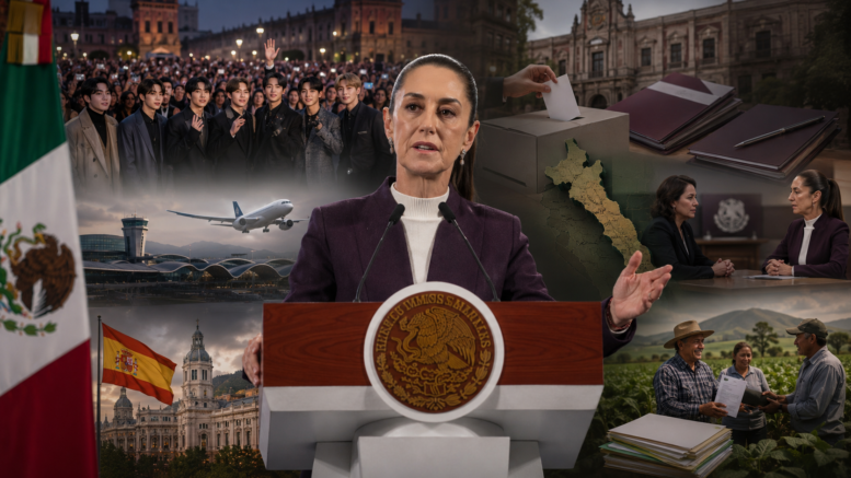 Sheinbaum BTS Palacio Nacional