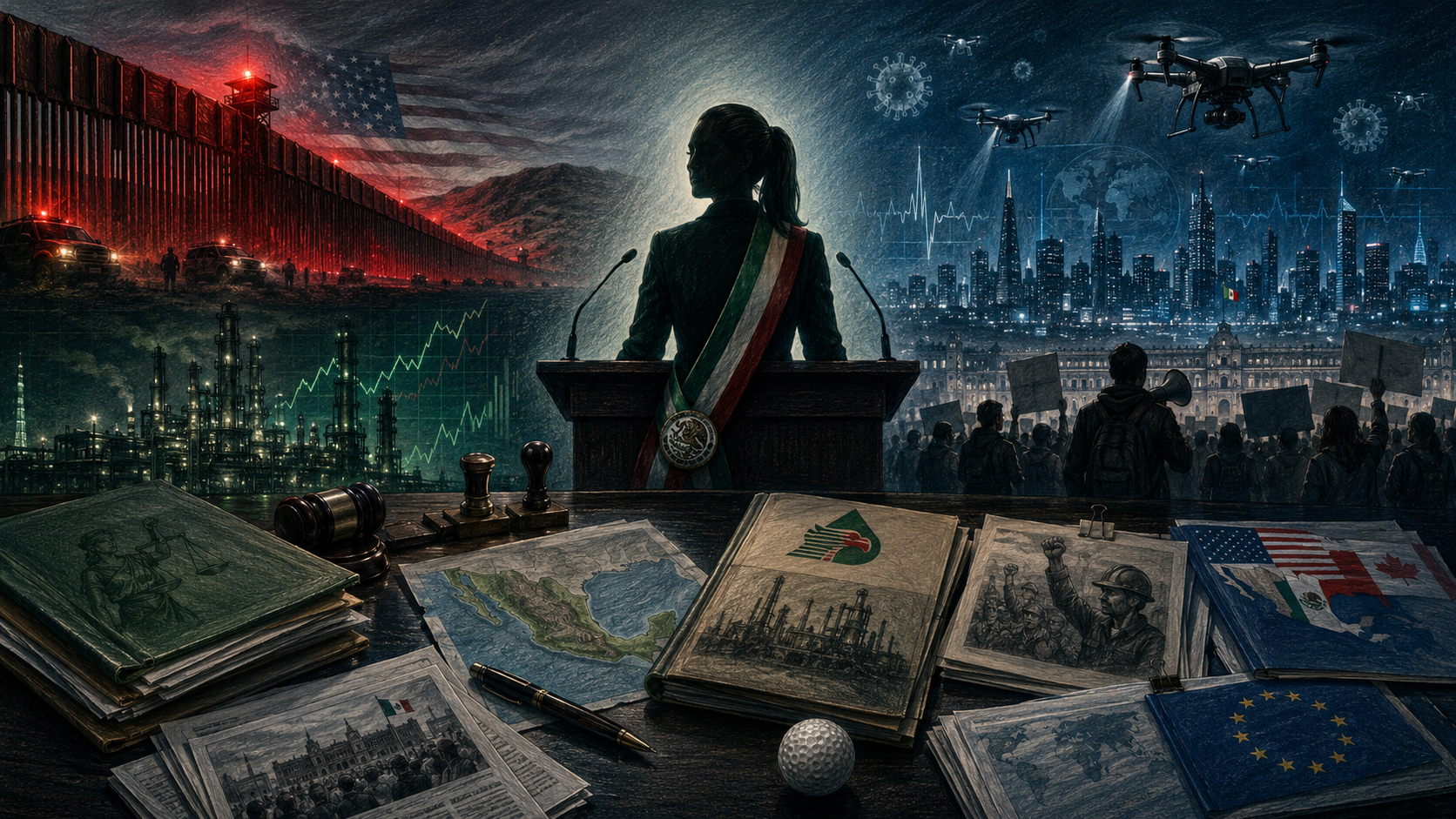 México vivió un fin de semana de alta tensión política: presión desde Estados Unidos, defensa de soberanía, conflicto magisterial, crisis en Pemex y nuevas alertas globales.