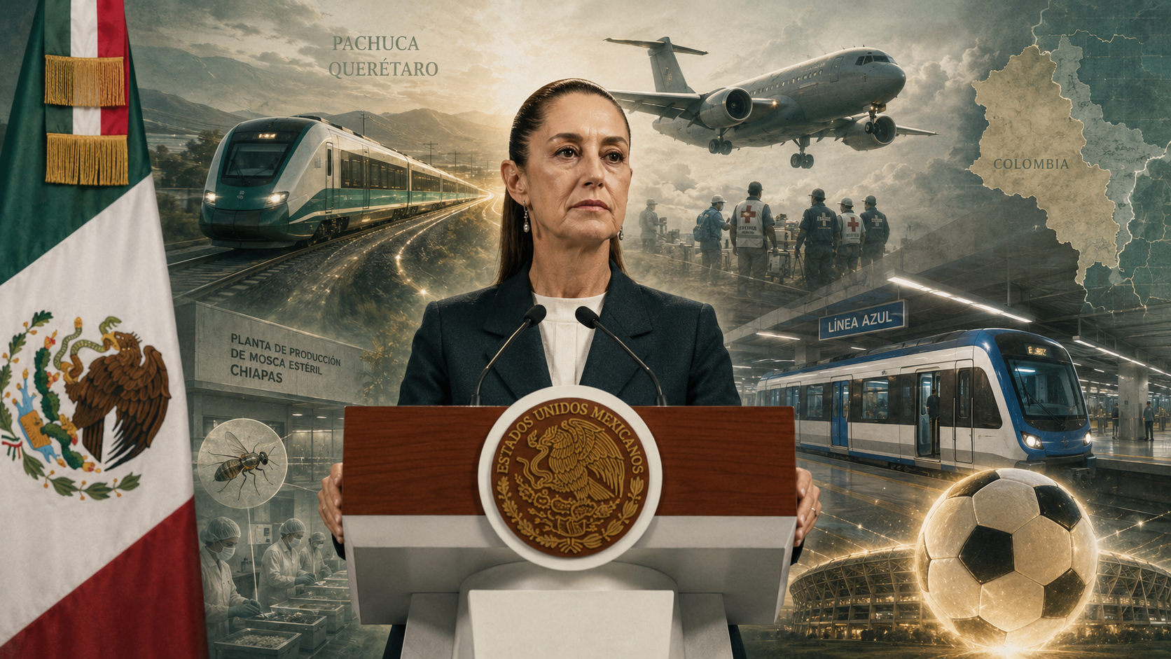 Sheinbaum presume trenes, Metro y Mundial: la mañanera que quiso controlar la agenda
